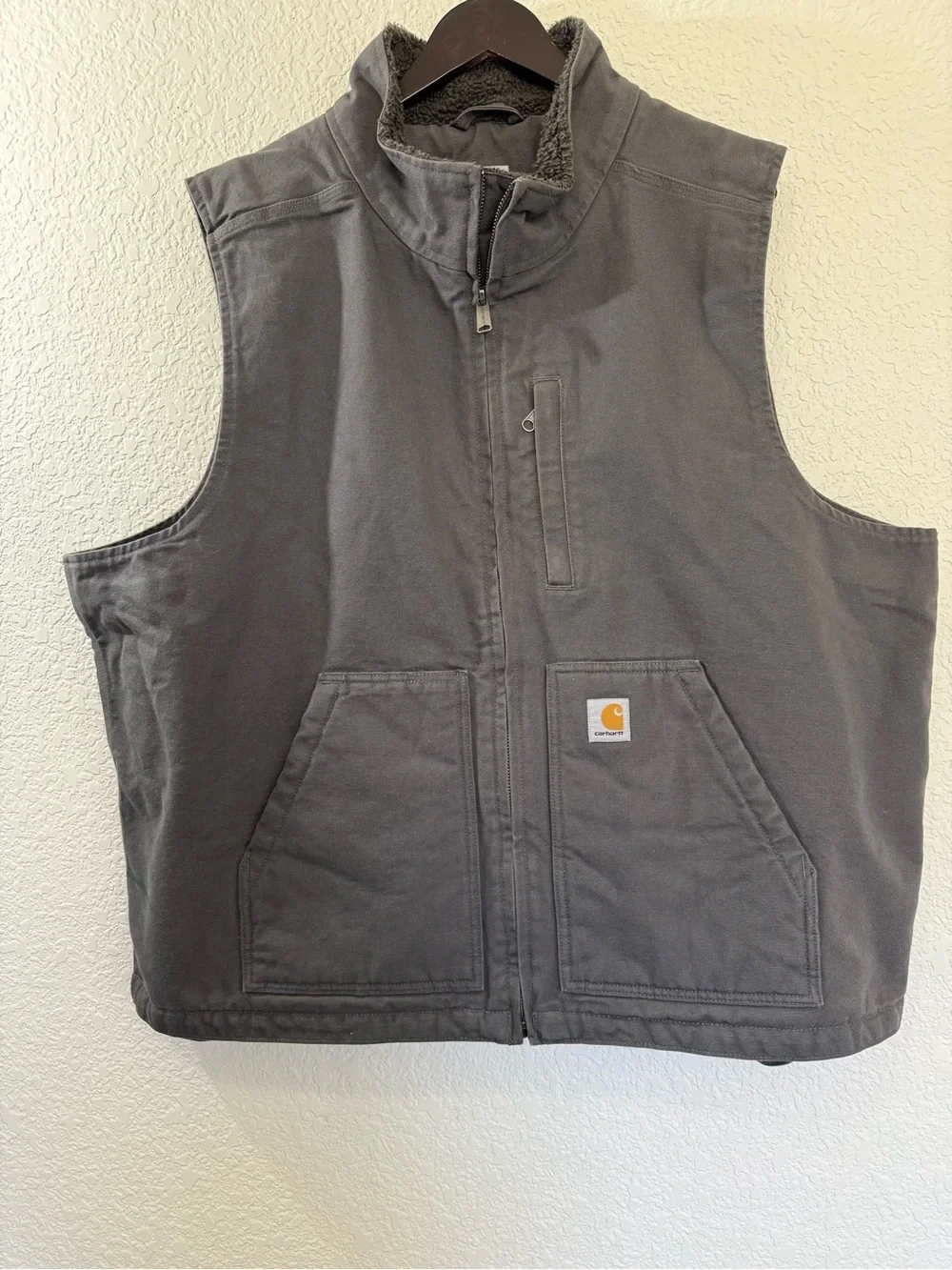 Carhartt Rugged Sherpa Lined Work Vest | Duck Canvas | Utility Pockets | 2XL